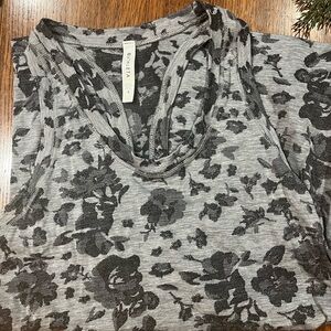 Athleta Gray Floral Tank Top